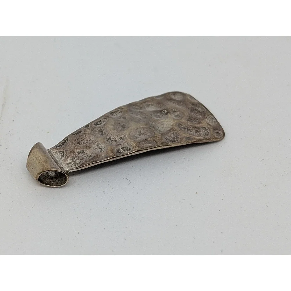 925‎ Retired Sterling Silver Hammered Tie Small Charm Pendant